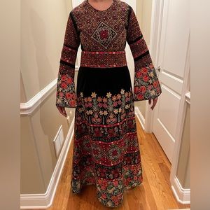 Handmade cross stitch,Thobe, Palestinian cross stitch dress